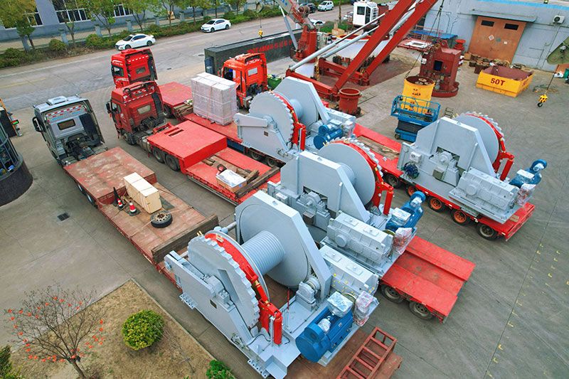 100-ton electric variable-frequency ship positioning winch